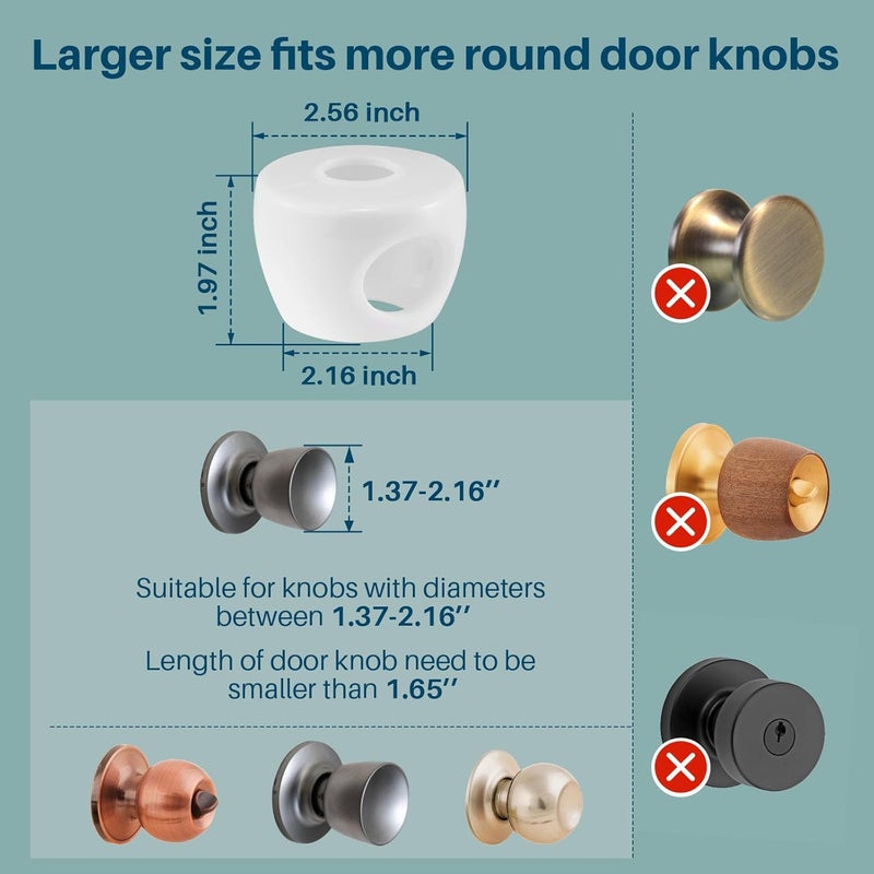Inaya Baby Proofing Door Knob Cover - 4 Pack - Image 2